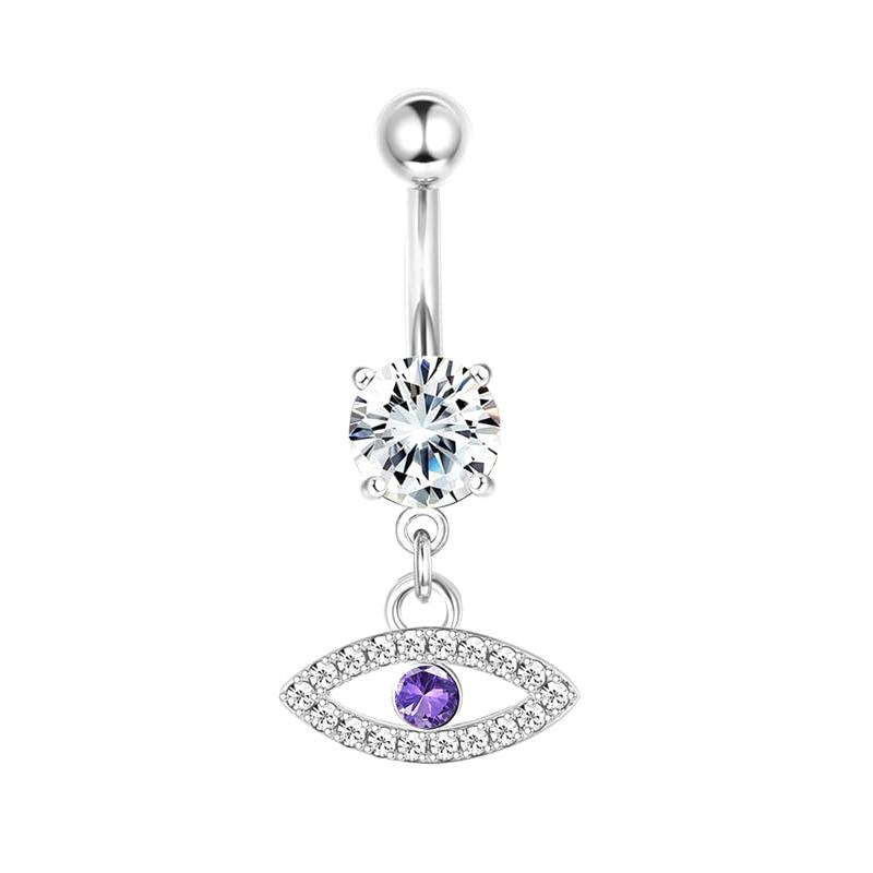 Кольцо в пупок в форме сердца и бабочки для женщин и девочек, изысканное кольцо из нержавеющей стали с цирконием, пирсинг для тела, ювелирное украшение в подарок