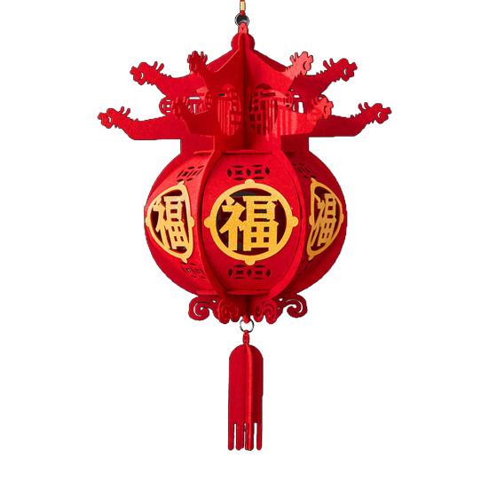 2024 Chinese Character Lanterns Create Atmosphere Fade-resistant with Tassel Indoor/Outdoor Decor for Spring Festival New Year's Day