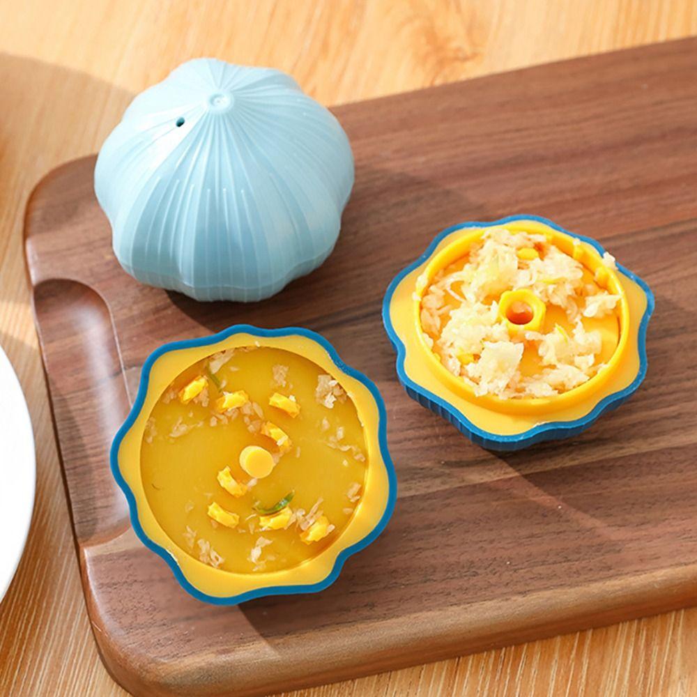 Многоцветная чеснокодавилка-терка Пластиковая форма чеснока Измельчитель перца чили, имбиря Съемная вращающаяся терка Ручная чеснокодавилка Кухонная