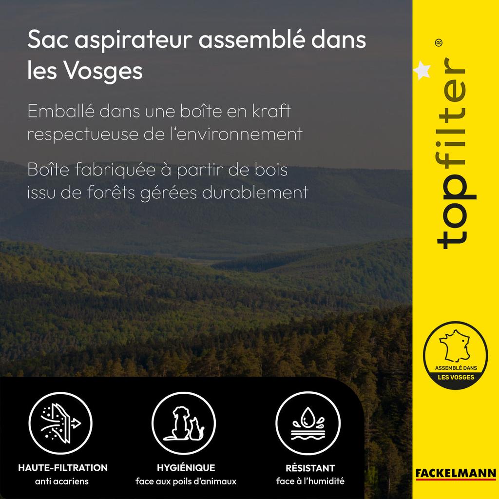 Набор из 4 упаковок по 4 мешка для пылесоса 64824 для Electrolux и Tornado TopFilter Premium ref. 9993950