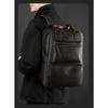 Men's Large Capacity Leather Backpack Business Casual Laptop Bag for Travel