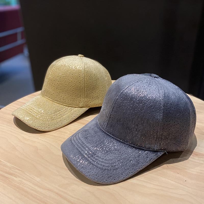 Осенние Зимние Бейсболки Женская Шляпа Модные Кепки Snapback Для Женщин Уличные Повседневные Блестки Модные Аксессуары