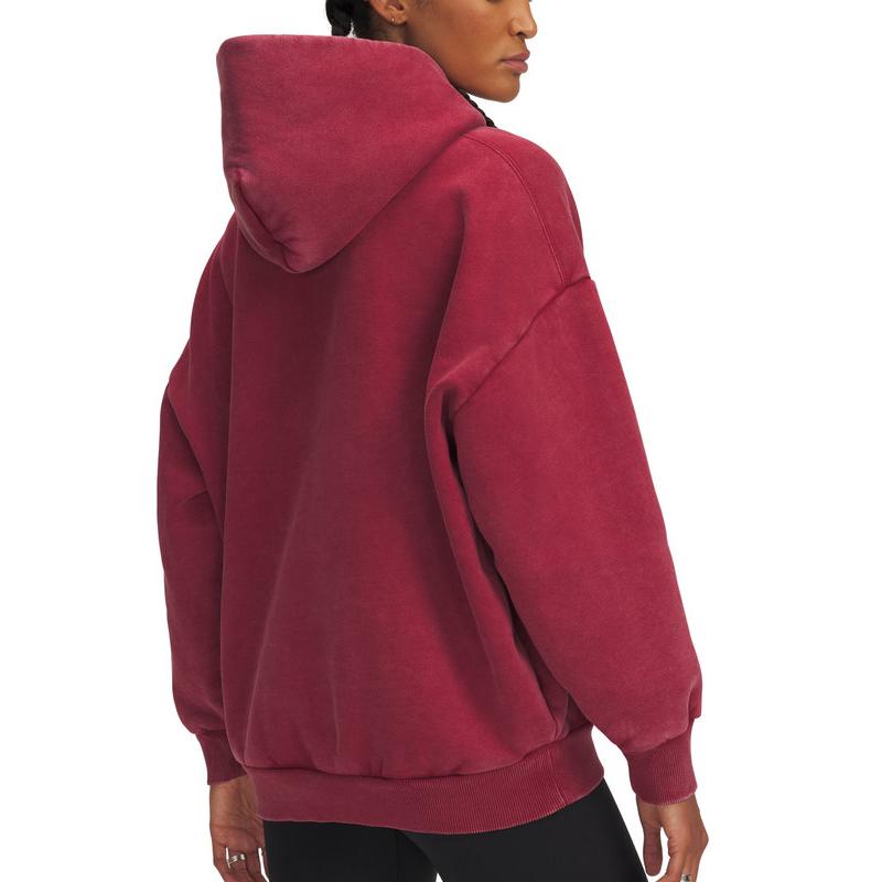 Under Armour Тренировочная толстовка Icon Fleece, женские толстовки с капюшоном, цвет огненно-красный 1386485-625
