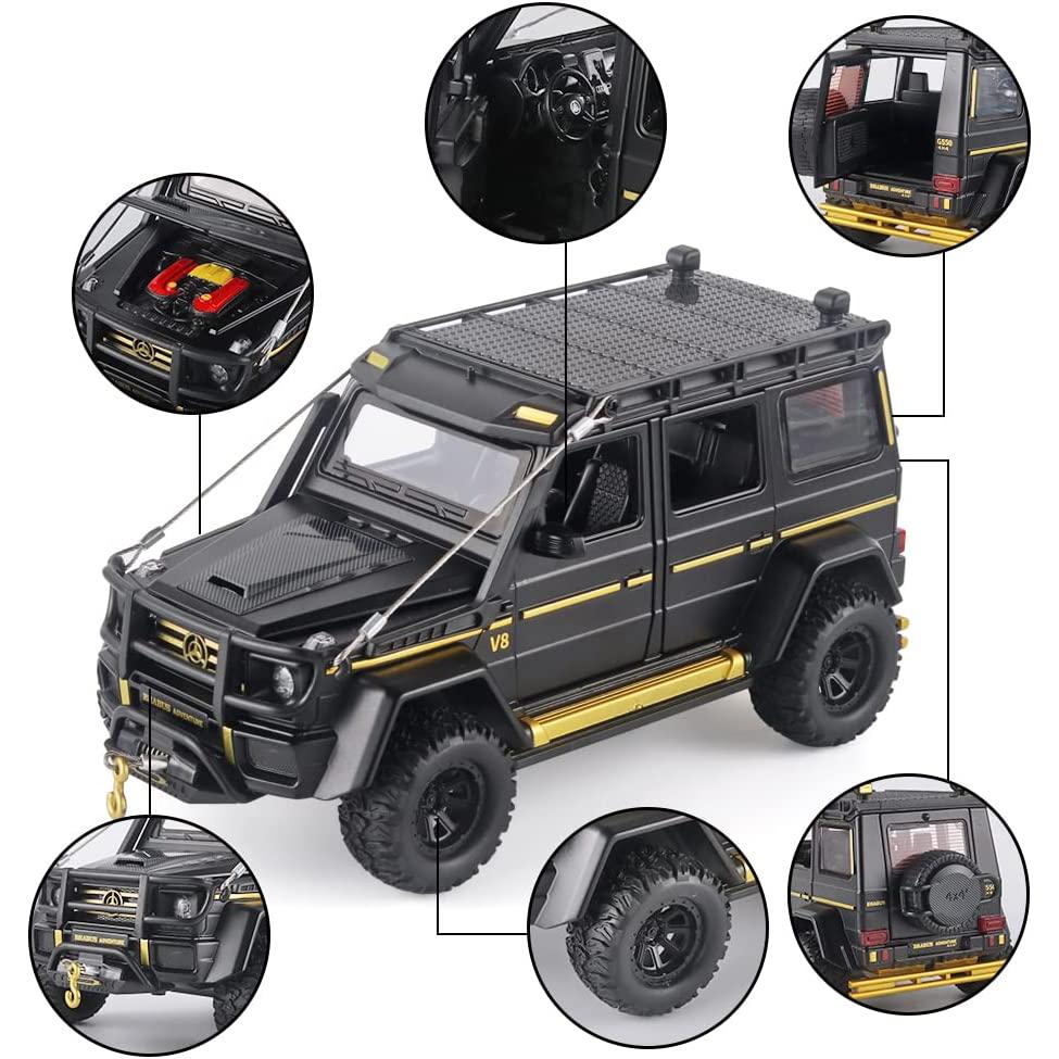 1/24 масштаб Benz G550, литая под давлением модель автомобиля, игрушечный автомобиль с откатным механизмом, звуком и светом для детей, коллекция подарков для мальчиков и девочек
