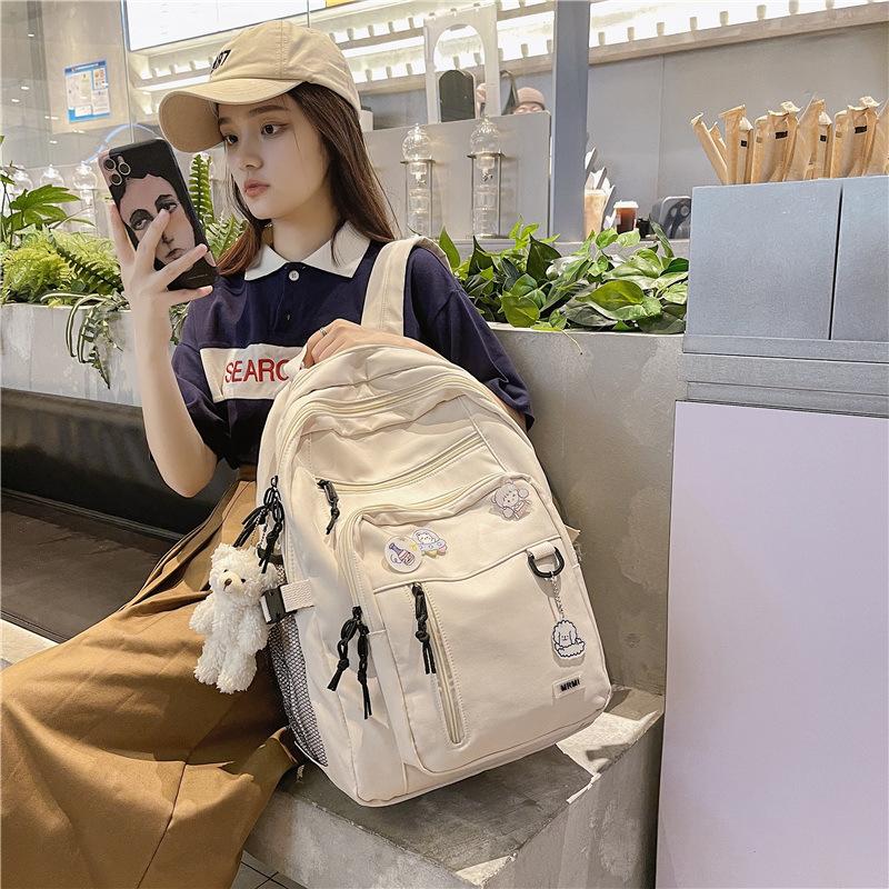 Korean Version of Large Capacity Workwear Backpack New Style Middle School School Bag for Men and Women College Students Campus Backpack