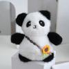 Charming Plush Flower Panda Keychain Bag Doll Soft Animal Toy For Childrens Play