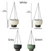 Thickened Self Watering Hanging Planters Chain Hooks Drainage Suspended Basket Detachable Base Large Capacity