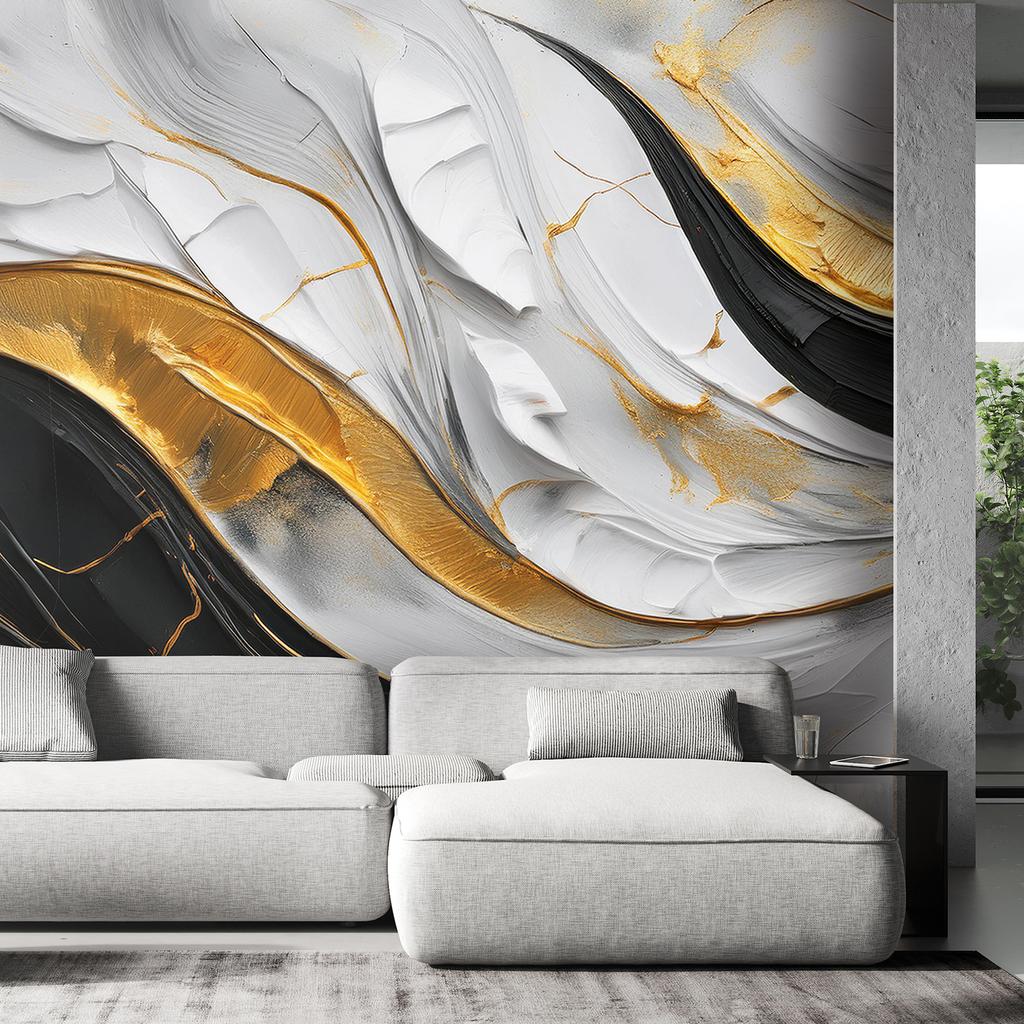 Wallpaper Waves Abstraction Glamour