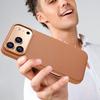 Cowhide Leather Phone Case for iPhone 16 Pro Max 17 Air 15 Plus 14 13 12 Promax High End Strong Magnetic Wireless Charging Cover