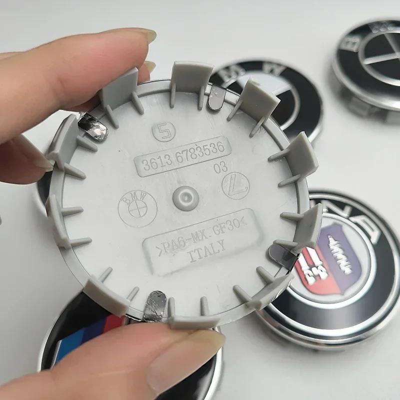 For BMW Se E87 4Pcs 68mm Automobile hub center cover for BMW E46 E39 E60 E90 E53 E36 E30 E87 F10 F30 X1 X3 x5 X6 x7 decoration accessories