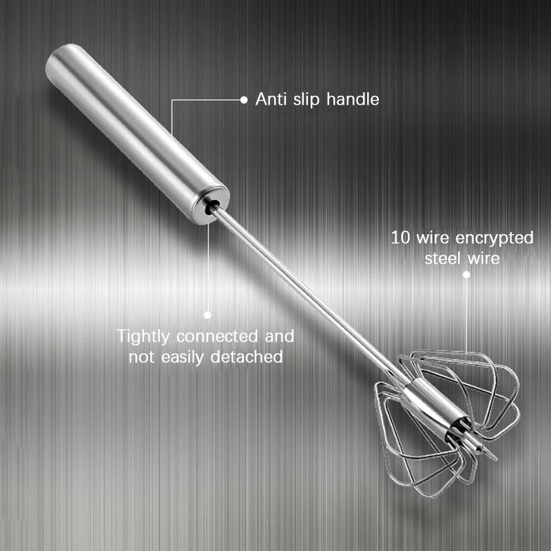 304 Нержавеющая сталь венчик для яиц полуавтоматический взбиватель яиц ручной миксер самовращающийся мешалка для яиц кухонные принадлежности инструменты для яиц