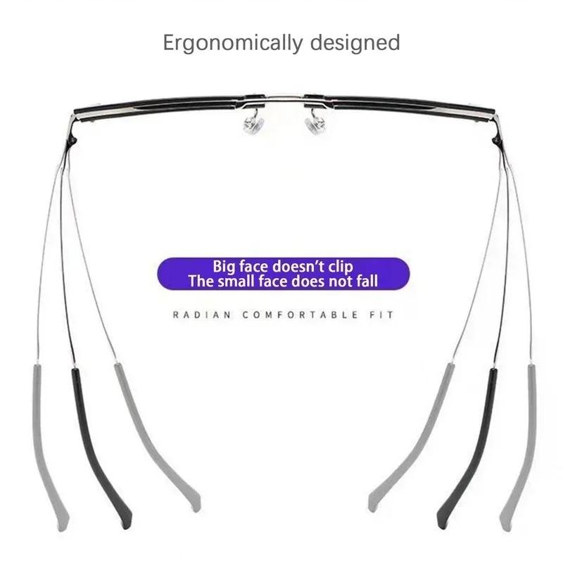 Металлическая оправа для бровей, деловые очки для близорукости, персонализированные женские очки с полуободковой оправой, мужские очки против синего света для близорукости