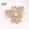 Animal Coats Brooch Women Butterfly Pin, Shape Lapel Pin with Jewelry Accessory Faux Pearls Rhinestones, for Dresses Jackets Vintage Clothing
