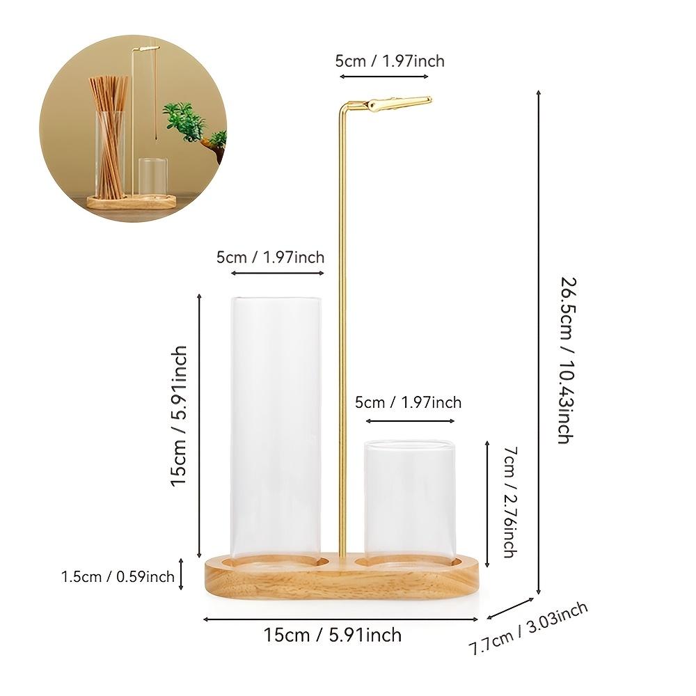 2-in-1 Incense Candle Stand Anti Fly Ash Incense Burner Detachable Glass Ash Plate Incense Candle Storage,Meditation Incense Furniture Home Ornament