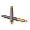 PARKER Sonnet Grey GT Fountain Fine 18K Gold Gift Premium Authentic Product Number 2213780 Pen, Nib, Nib, Boxed, Quality, Imported,