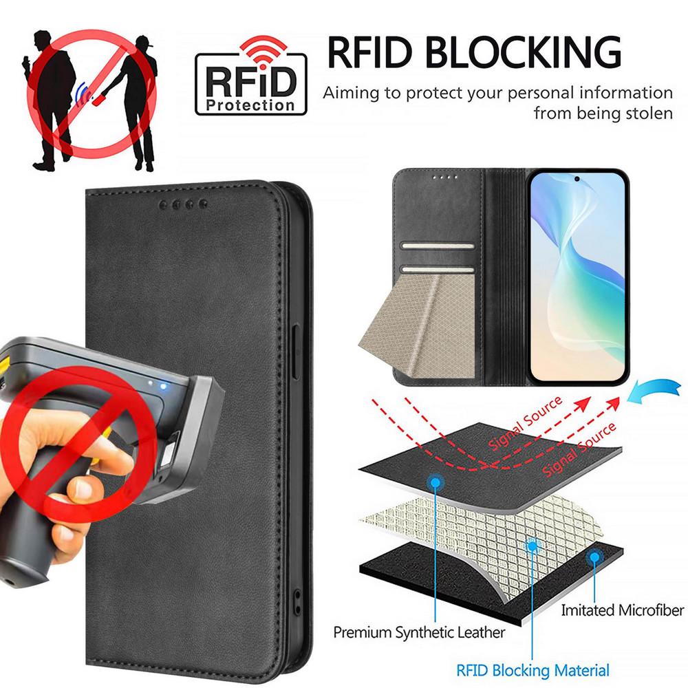 Pova7 Curve 6 5 4 Pro Flip Case For Tecno Pova 7 Ultra RFID Blocking Leather Card Magnetic Funda Pova 6 Neo 3 2 Slirm Cover