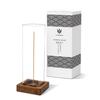 VIVAHEARTH Incense Holder, Spill-Proof Ash Holder, Stylish Glass, Brass, and Natural Wood Base, Simple Interior Design, Perfect for Entryways, Meditat
