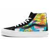 Sk8 Vault Og Lx Canvas Suede Classic Casual Fun Print High Top Skate Shoes Unisex Sneakers Black Multicolor VN0A4BVBB56