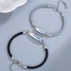 S925 Sterling Silver Heartbeat Couple Bracelet, Male and Female Pair, Sensible Temperature and Color Changing, Unique Design Bracelet
