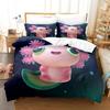 Kawaii Animal Axolotl Bedding Set Bed Cover Adult Kid Bedroom Decor Duvet Cover Pillow Case Set Single Twin Full Queen King Size