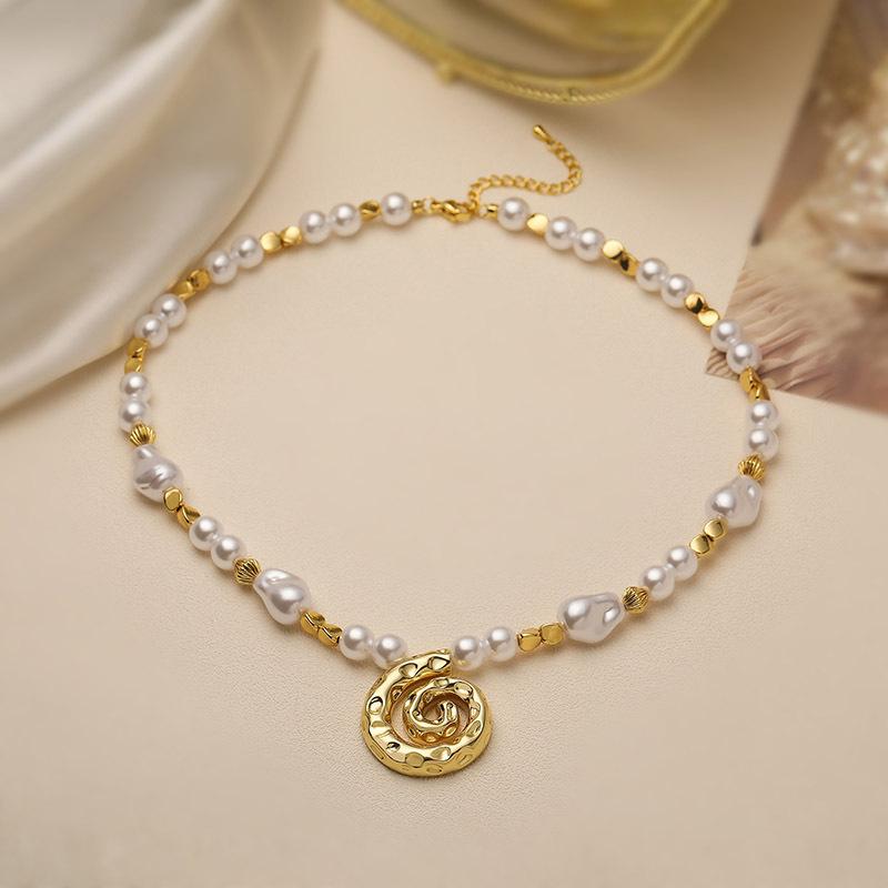 Трансграничный Xiaoxiangfeng Любовь Пентаграмма Капля воды Жемчужное ожерелье Ретро Океанский ветер Ракушка Морская жемчужная цепочка на шею