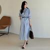 MorriS Coming Home Women S Stripe Long Shirt dreSS M2503op011a