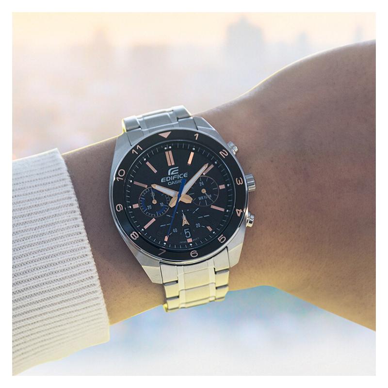 Casio Серия EDIFICE молодежная деловая мода водонепроницаемый кварцевый механизм стальной ремешок японские и корейские часы мужские часы EFV-590D-1AVUPFD