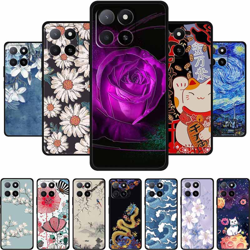 3D Emboss Case For Honor X7d 4G Phone Case X 7 d Coque Flowers Soft Silicone Back Cover For Honor X7d Case HonorX7d Fundas Shell