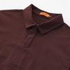 STCO [Moisture-Wicking And Quick-Drying] Hidden Button Collared Short Sleeve T-Shirt Wine (Semi-Oversized Fit)_Stsvb36Nsa