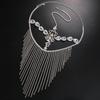 Stonefans Crystal Facial Rhinestone Fringe Masquerade Mardi Gras Tassel Mask Jewelry for Women Decorative Hair Face Chain Party