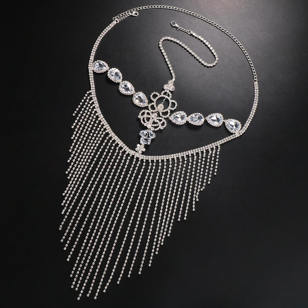 Stonefans Crystal Facial Rhinestone Fringe Masquerade Mardi Gras Tassel Mask Jewelry for Women Decorative Hair Face Chain Party