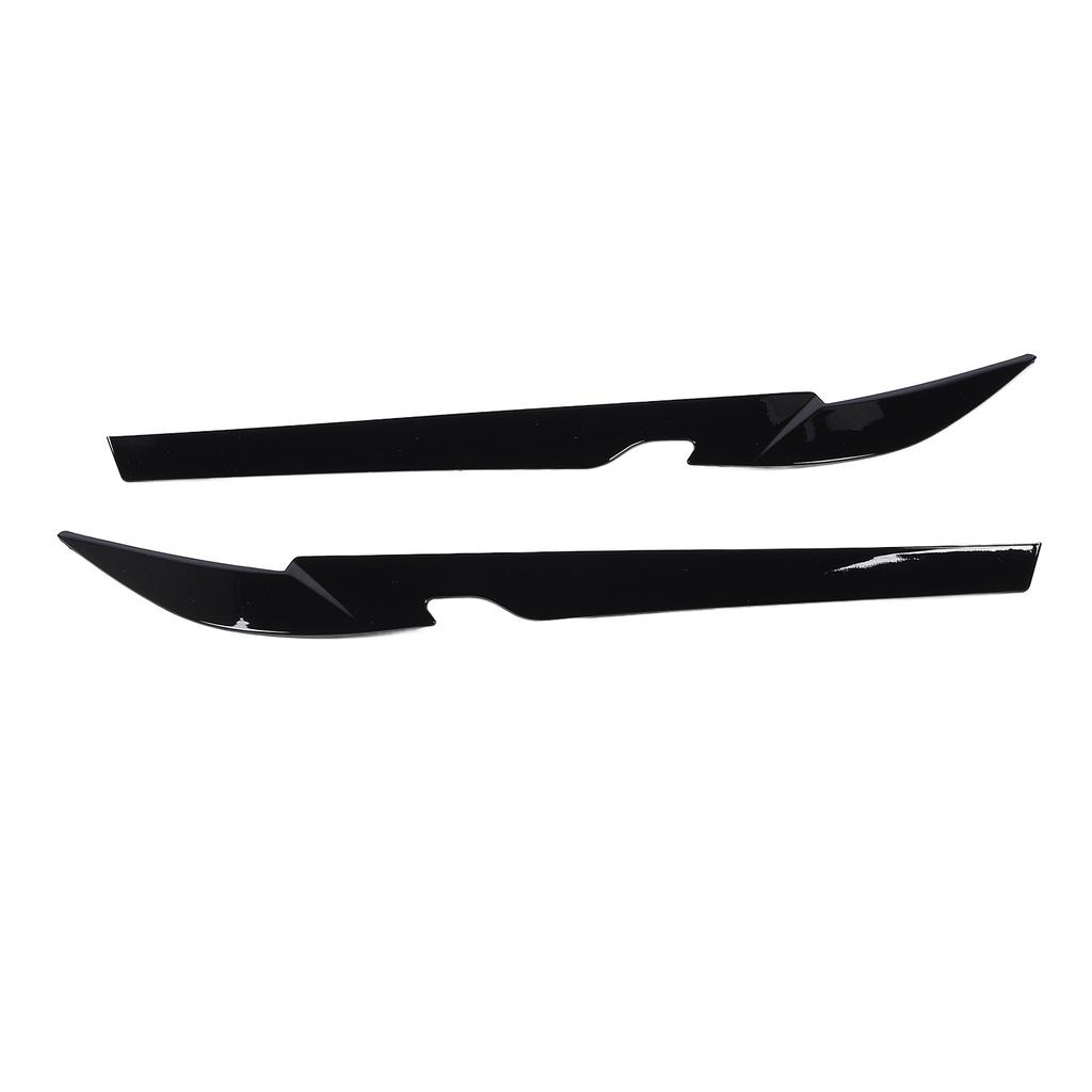 Pair of Front Headlight Eyebrow Glossy Black Left Right Headlamp Eyelid Cover Trim for 5 Series G30