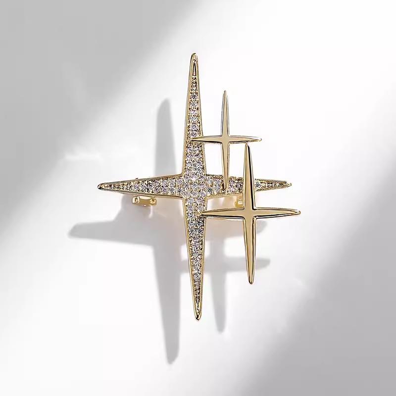 Персонализированная брошь-звезда Creative Niche Sense Design Sense Pin Anti-Light Buckle Accessories