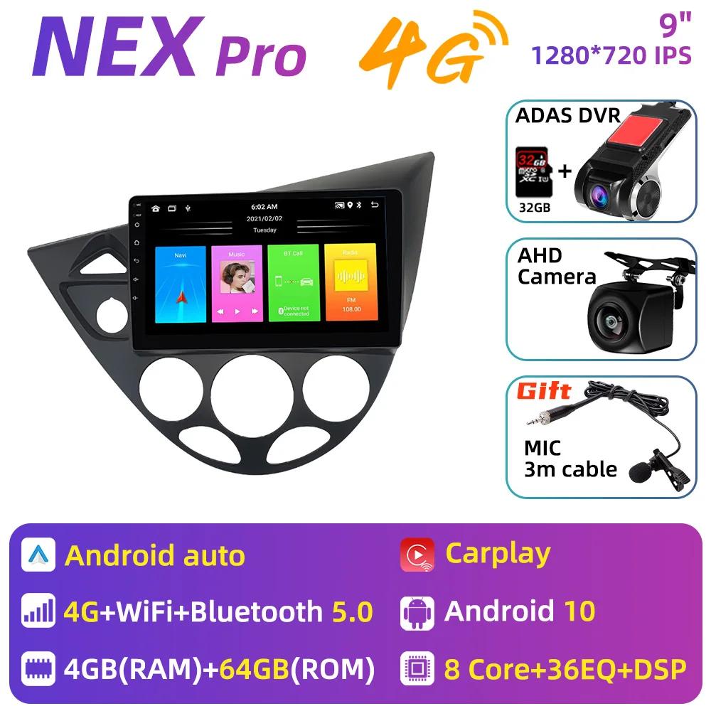 9-дюймовый мультимедиа для Ford Fiesta 1995-2001 Focus MK1 1998-2004 Автомобильное радио 2 Din Android Stereo Carplay Autoradio Head Unit Auto