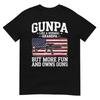 Смешная футболка с определением Gunpa и флагом США для дедушки
