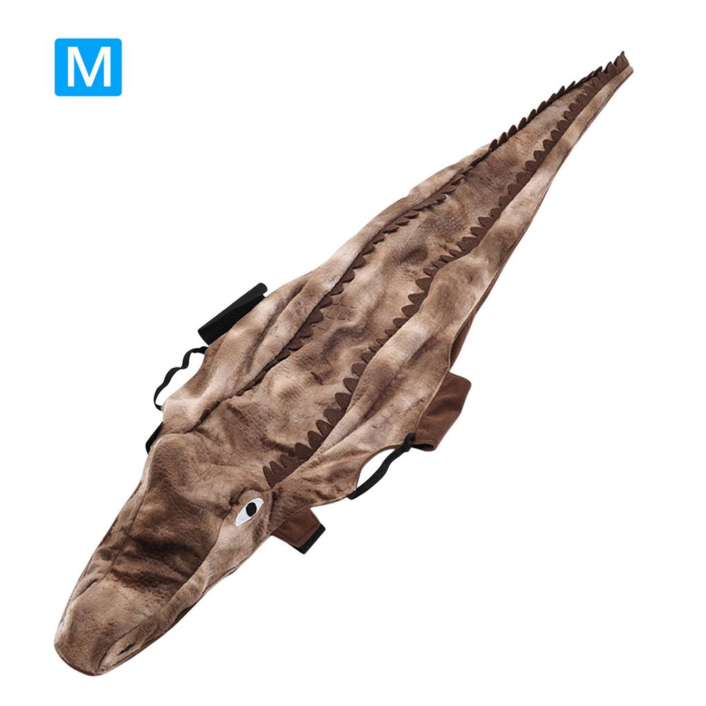 Crocodile Halloween Dog Costume Funny Alligator Pet Suit Adjustable for Small Medium Large Dogs Party Cosplay Wear