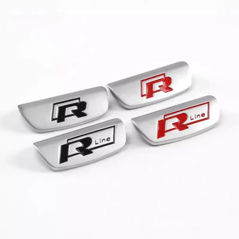 Car Emblem Badge Steering Wheel Sticker Decoration For VW Polo Golf MK7 MK5 Passat Tiguan Rline Arteon Touareg Taigo Caddy Jetta