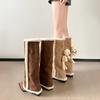 Snow boots women's high boots 2026 winter new thin fried street warm velvet pointed but knee boots women