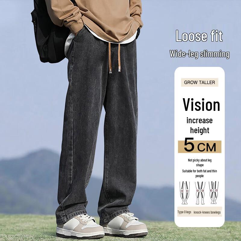 JEEP SPIRIT Мужские свободные прямые джинсы широкого кроя