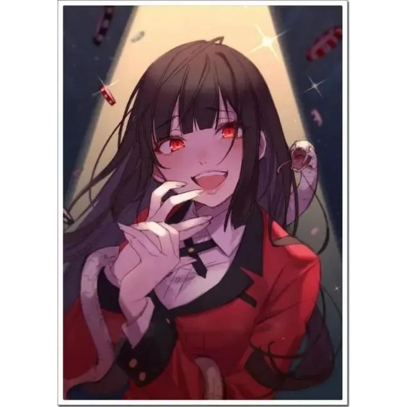 Яркий аниме-холст Kakegurui для украшения стен Модульный японский мультяшный постер для декора гостиной Идеальный акцент домашнего декора Уникальный