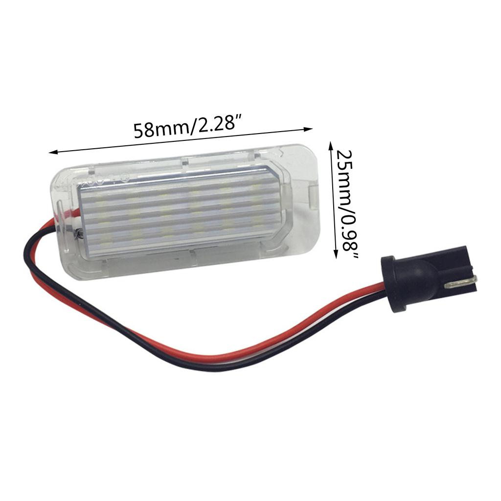 1 пара ксеноново-белых полностью светодиодных фонарей подсветки номерного знака для Focus 5D Mondeo Fiseta, лампа номерного знака 6500K CAN-bus 12V