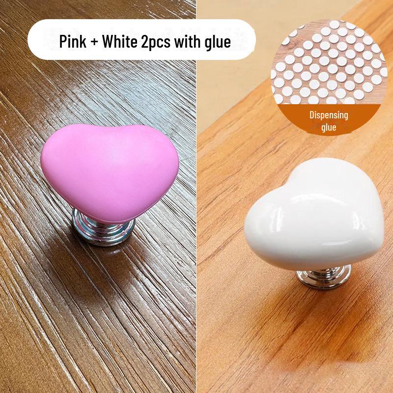 Colorful Heart-Shaped Toilet Flush Button Cover