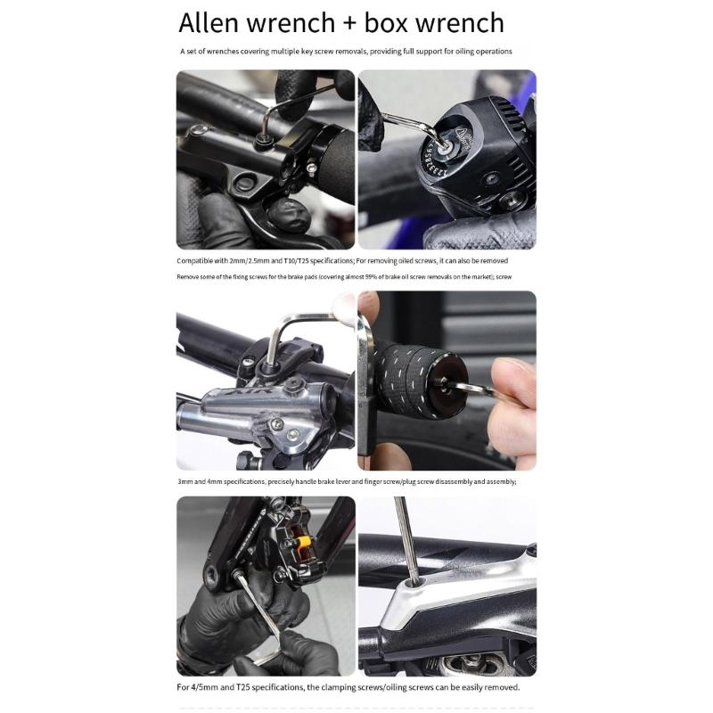 Комплекты для прокачки тормозов велосипеда Инструмент для прокачки гидравлических дисковых тормозов Комплекты для прокачки масла гидравлических дисковых тормозов для дорожного велосипеда Простые в использовании
