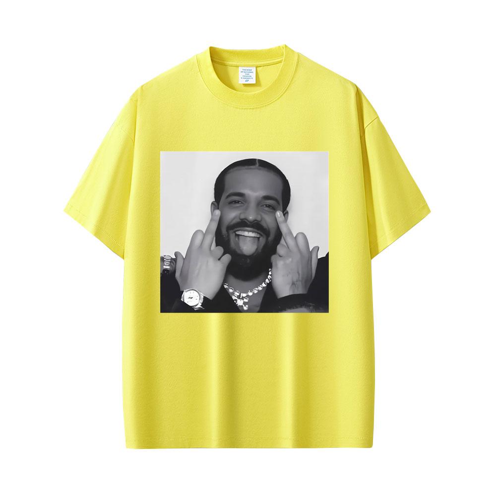 Rapper Drake Friendly Gesture Funny Meme Tshirt Unisex Women Casual Humor T Shirts Short Sleeve Unisexs Hip Hop Vintage Tops T Shirt
