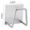 Stainless Steel Sponge Holder Rack Shelf Adhesive Kitchen Sink Organizer Bathroom Kitchen Dishcloth Holder For Towel Rag Hanger