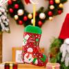 1 шт. Рождественская коробка для конфет в форме чулка, подарочная коробка для хранения закусок, жестяная коробка, рождественская подвеска
