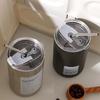 With Straw Stainless Steel Coffee Mug Double-layer Vacuum Handheld Drinking Mug  Gifts