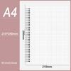 A5/B5/A4 Spiral Coil Notebook Horizontal Grid Blank Notepad Frosted Student Diary Sketchbook School Supplies Stationery