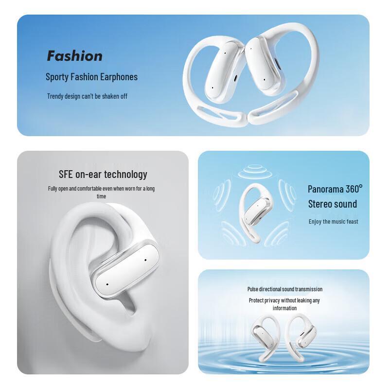 Newman LY55 Спортивные Bluetooth-наушники с открытым ухом и заушинами