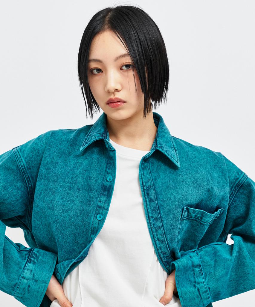 C WEAR BY THE GENIUS Oversized Soju Denim Shirt Set